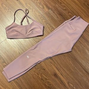 Alo ⅞ High-Waist Airlift Leggings and Airlift Intrigue Bra - Matching Set